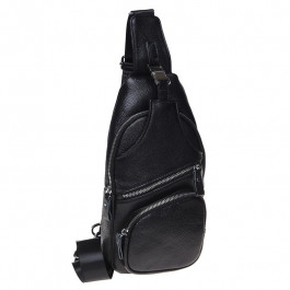   Borsa Leather Чоловіча сумка-слінг  чорна (K15026-black)