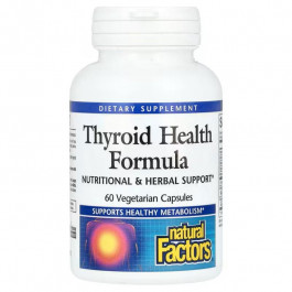   Natural Factors Thyroid Health Formula, 60 Vegetarian Capsules