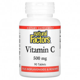   Natural Factors Vitamin C, 500 mg, 90 Tablets