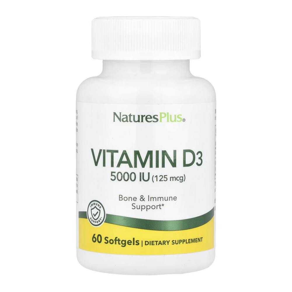 Nature's Plus Vitamin D3 5000 IU - 60 softgels - зображення 1