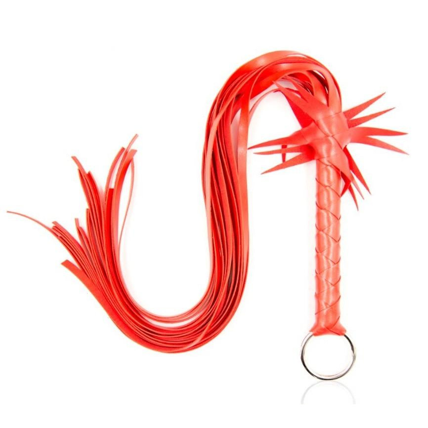 DS Fetish Flogger L red with flower (292000104) - зображення 1