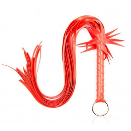   DS Fetish Flogger L red with flower (292000104)