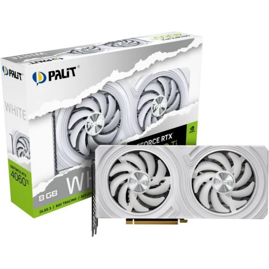 Palit GeForce RTX 4060 Ti White 8GB (NE6406T019P1-1048L) - зображення 1