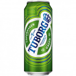   Tuborg Пиво  Green, світле, 4,6%, 0,5 л (256738) (4820000451307)