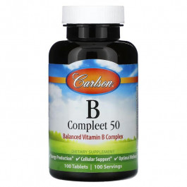   Carlson Labs B Compleet 50, 100 Tablets