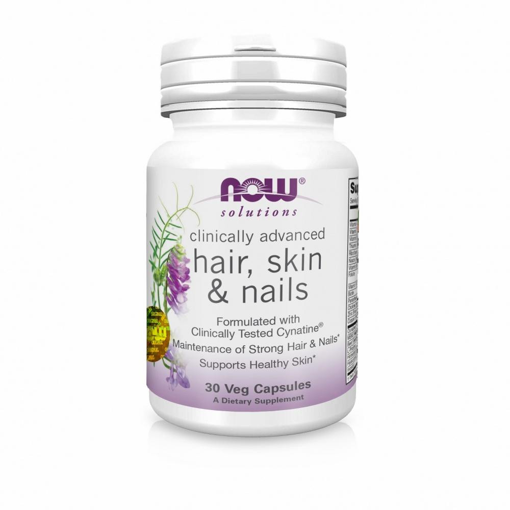 Now Clinical Hair, Skin & Nails красота и здоровье 30 капсул Foods - зображення 1