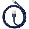 Baseus cafule Cable USB For iP 1.5A 2m Gold+Blue (CALKLF-CV3) - зображення 1