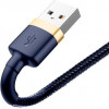 Baseus cafule Cable USB For iP 1.5A 2m Gold+Blue (CALKLF-CV3) - зображення 5