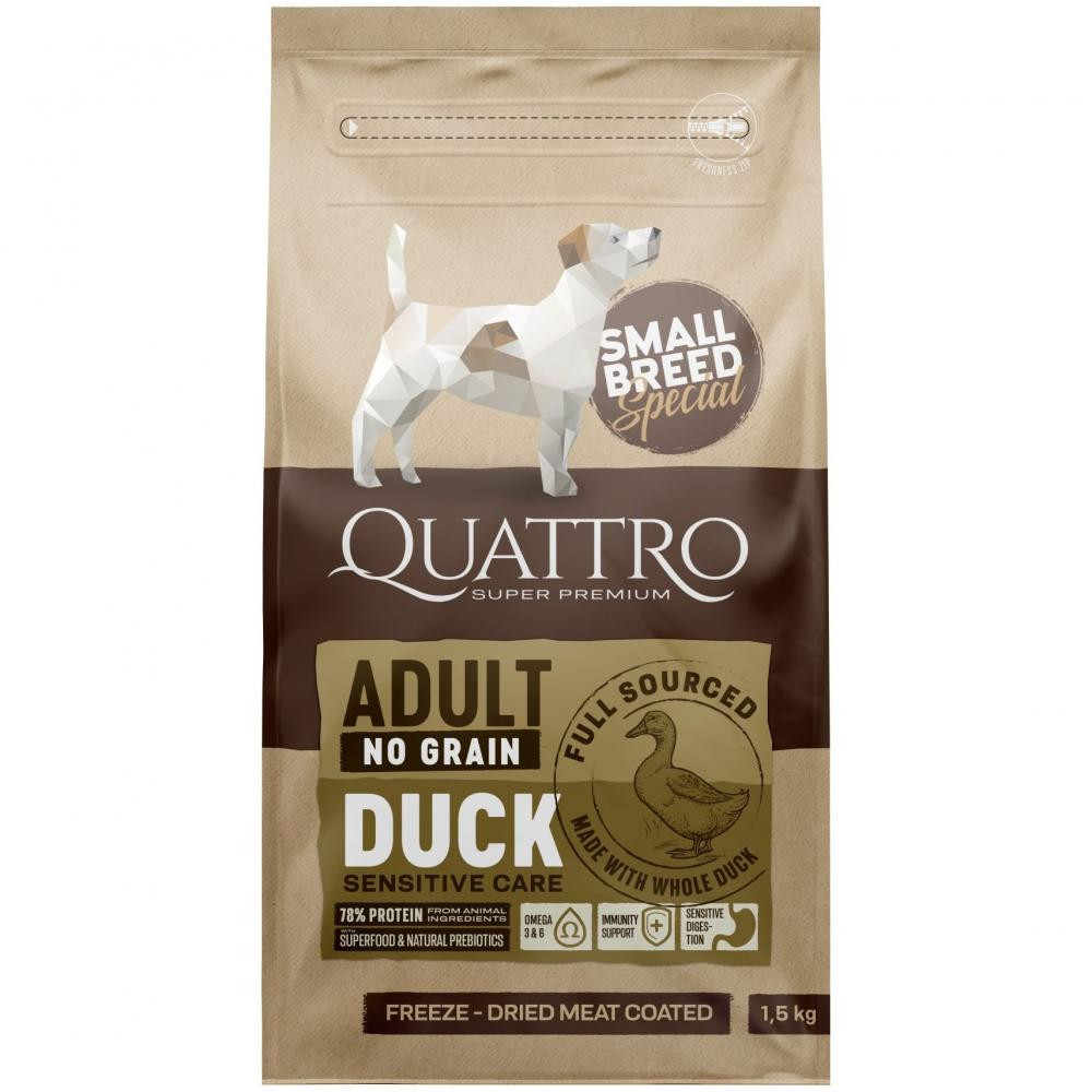 Quattro Adult Duck Small Breed 1,5 кг (4770107253802) - зображення 1