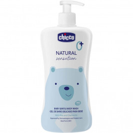   Chicco Ніжний гель для купання  Natural Sensation Без сліз 500 мл (8058664163724)