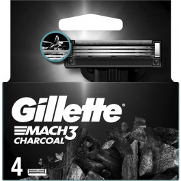   Gillette Змінні касети  Mach3 Charcoal Деревне вугілля 4 шт. (8700216062701)