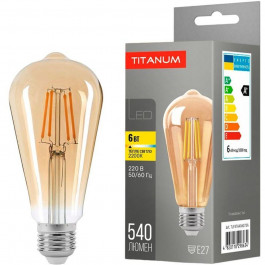   TITANUM LED Filament ST64 6W E27 2200K бронза (TLFST6406272A)