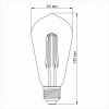 VIDEX LED Filament ST64FA 10W E27 2200K (VL-ST64FA-10272) - зображення 3