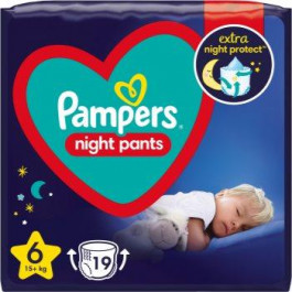   Pampers Night Pants, розмір 6, 15+ кг, 19 шт