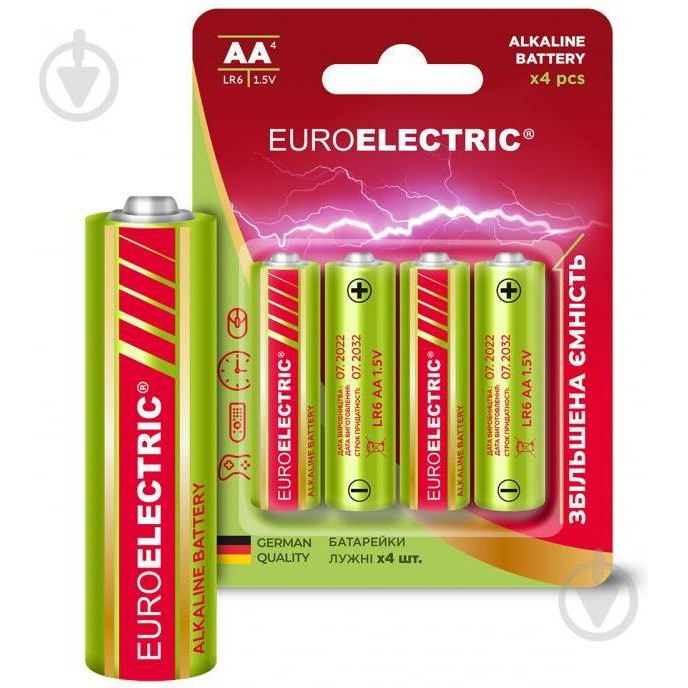 Euroelectric AA LR6 1.5V PE 4 шт BL-AA-EE(4)PE - зображення 1