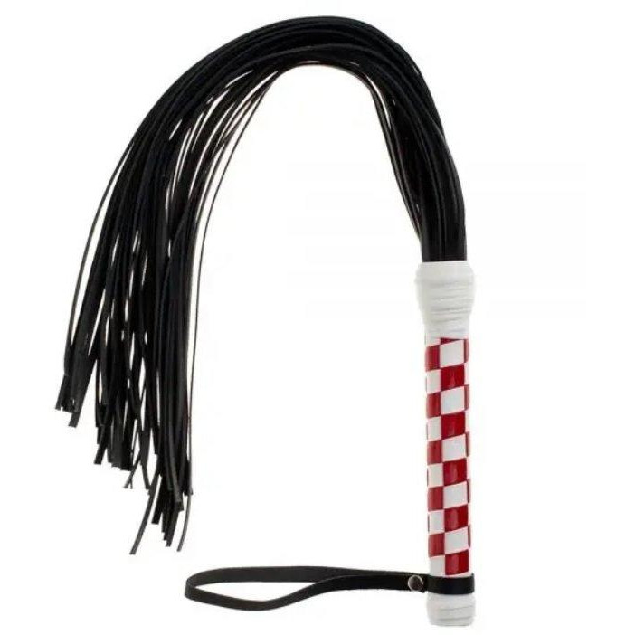 Slash Флогер Premium Leather Flogger White&Red (SL281417) - зображення 1