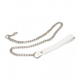   Slash Leather Leash, white (SL280180)