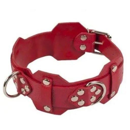 Slash Нашийник VIP Leather Collar, Red (SL280170) - зображення 1