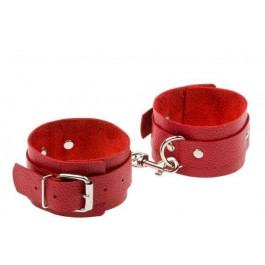   Slash Кайдани Leather Standart Leg Cuffs, Red (SL281410)