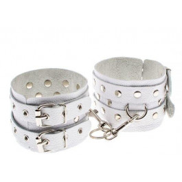   Slash Leather Double Fix Leg Cuffs, white (SL280192)