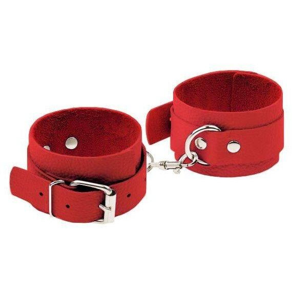 Slash Leather Standart Hand Cuffs, Red (SL281333) - зображення 1