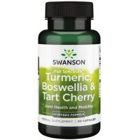   Swanson Turmeric Boswellia Tart Cherry Куркума, босвеллія та терпка вишня 60 капсул