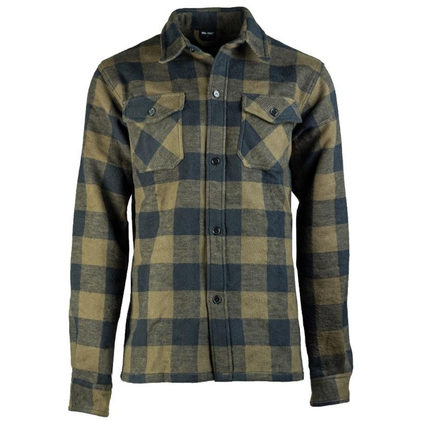 Mil-Tec Flannel Shirt - Black/Olive D/R (10940002-904) - зображення 1