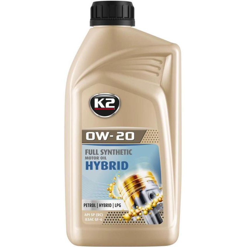 K2 K2 FULL SYNTHETIC MOTOR OIL HYBRID 0W-20 1л - зображення 1