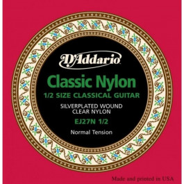   D'Addario EJ27N 1/2 Student Nylon Classical Strings Normal Tension