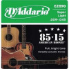 D'Addario EZ890 85/15 Bronze Super Light (09-45) - зображення 2