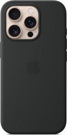   Apple iPhone 16 Pro Silicone Case with MagSafe - Black (MYYJ3)