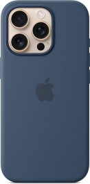   Apple iPhone 16 Pro Silicone Case with MagSafe - Denim (MYYK3)