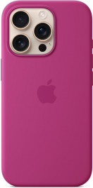   Apple iPhone 16 Pro Silicone Case with MagSafe - Fuchsia (MYYN3)