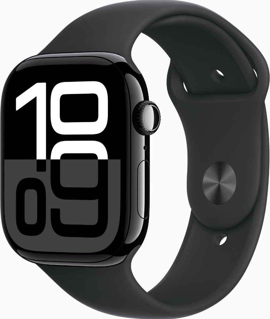 Apple Watch Series 10 GPS + Cellular 46mm Jet Black Alu. Case w. Black Sport Band - XL (MX133+MXM53) - зображення 1