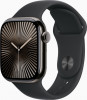 Apple Watch Series 10 GPS + Cellular 42mm Slate Titanium Case w. Black Sport Band - M/L (MWXH3) - зображення 1