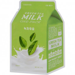   A'PIEU Тканевая маска GREEN TEA MILK ONE-PACK Зеленый чай", 21г" (8806185780278)