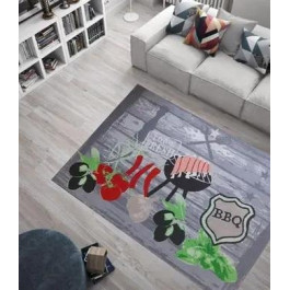   Izzi Home Килимок для будинку OLA BARBEKU 80 * 120 BR08, Сіро-блакитний (101OLBR083573)