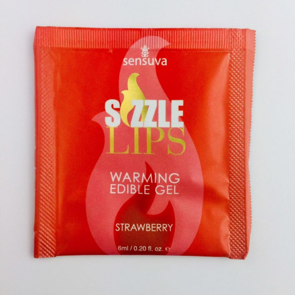 Sensuva Sizzle Lips Strawberry (6 мл) (SO3380) - зображення 1