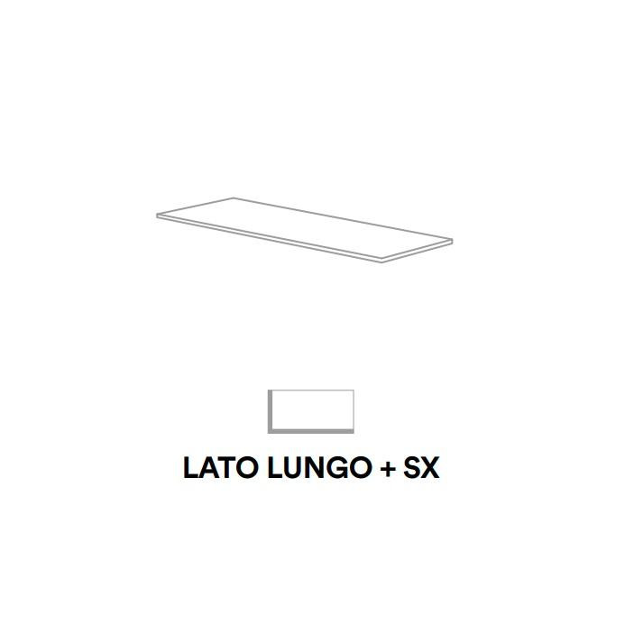 Marazzi Gradone Cementum20 Ash Lav. Lato Lungo e Sx 40х120 (0.48Mq) (MA0V) - зображення 1