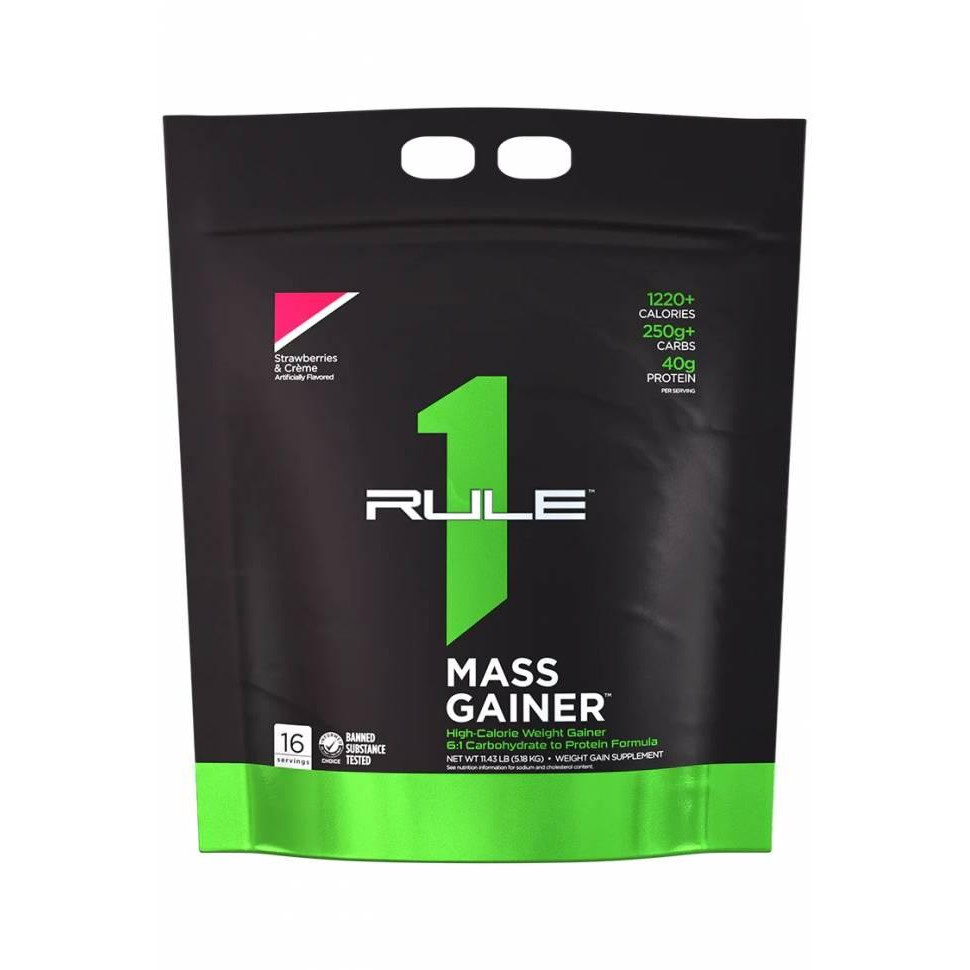 Rule One Proteins R1 Mass Gainer 5180 g /16 servings/ Strawberries & Creme - зображення 1