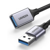 UGREEN US115 USB 3.0 AM/AF Extension Cable Aluminum Case 1m Black (10495) - зображення 1