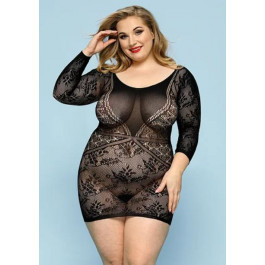   JSY Sexy Lingerie Еротична сукня сітка бодістокінг з рукавами XL/XXL (JSY-P91163)