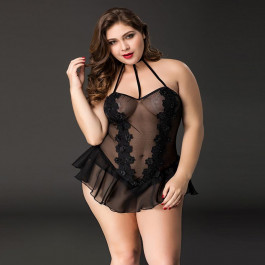   JSY Sexy Lingerie Чорне тедді зі спідничкою XL/XXL (JSY-P71132)