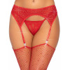 Leg Avenue Пояс для панчох One Size  Roxy Rhinestone, зі стразами, червоний - зображення 1