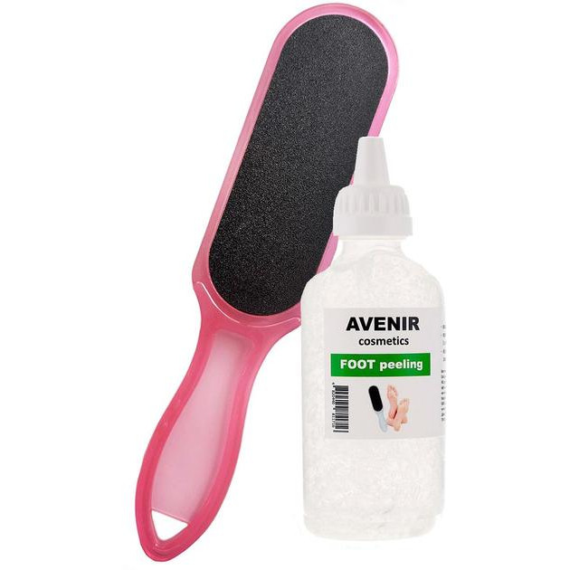 Avenir Cosmetics Набор для пилинга ног  Щелочной пилинг для ног Callus remover + Терка для пяток (4820440814373) - зображення 1