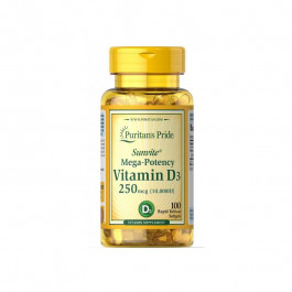   Puritan's Pride Vitamin D3 25 мкг (1000 IU) 100 капс