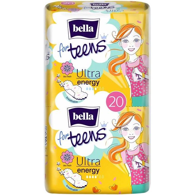 Bella Прокладки гігієнічні  for Teens Ultra Energy Silky Drai Deo Exotic Fruits 20 шт (5900516306236) - зображення 1