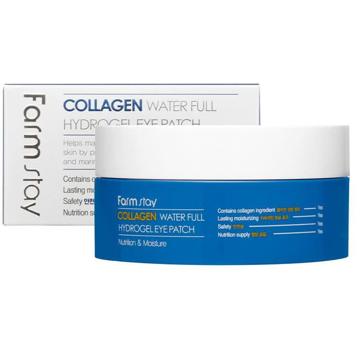 FarmStay Гидрогелевые патчи для глаз  Collagen Water Full Hydrogel Eye Patch с коллагеном 60 шт 90 г (8809460 - зображення 1