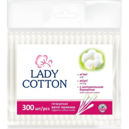 Lady Cotton Палочки ватные  п/э, 300шт (4823071621402)