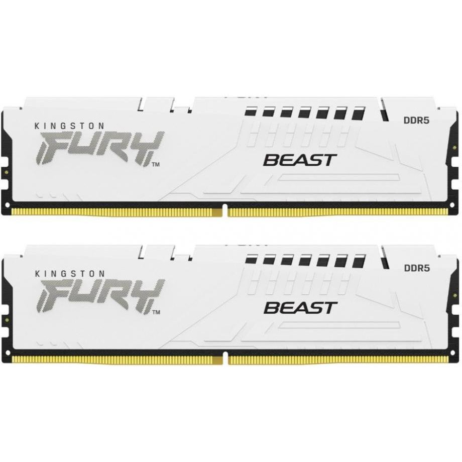 Kingston FURY 32 GB (2x16GB) DDR5 6400 MHz Beast EXPO White (KF564C32BWEK2-32) - зображення 1